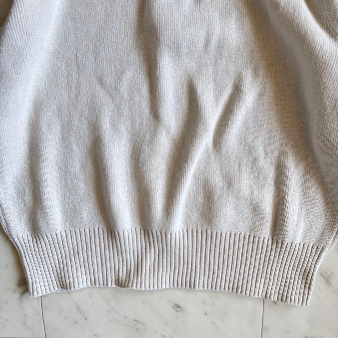 マーガレットハウエル　洗える　コットンニット　ハーフジップ　プルオーバー