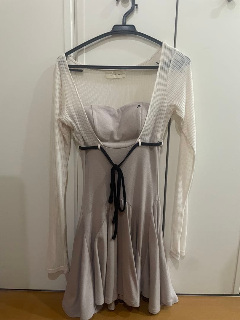 ワンピース andmary Lona ribbon mini dress