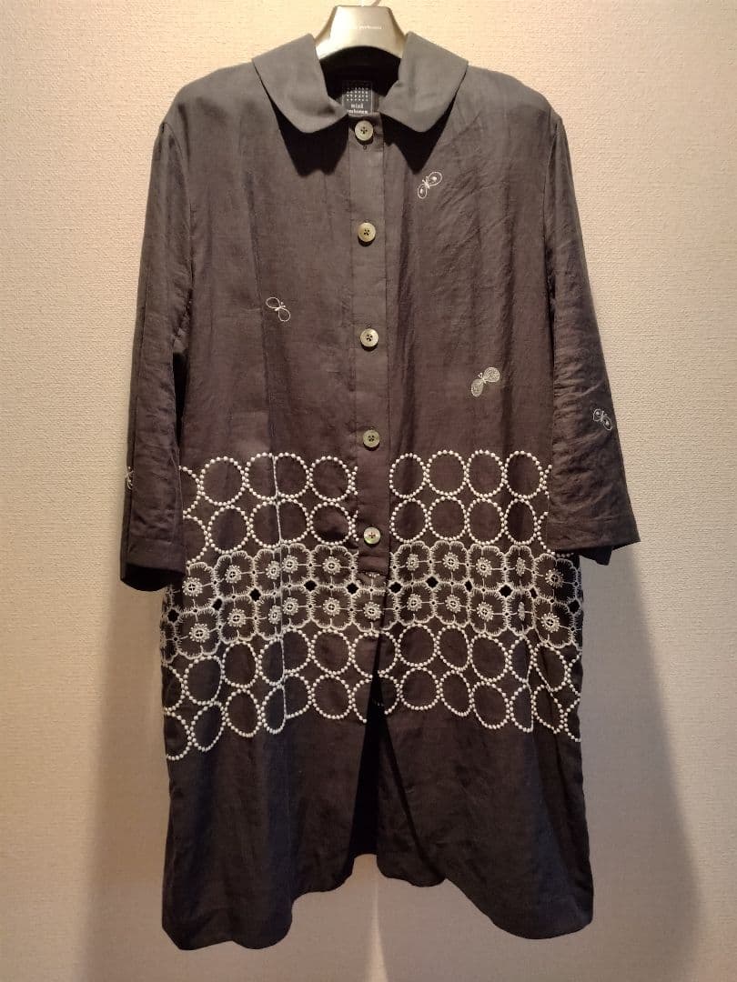 ミナペルホネン　コート 38 ami タンバリン　アネモネ