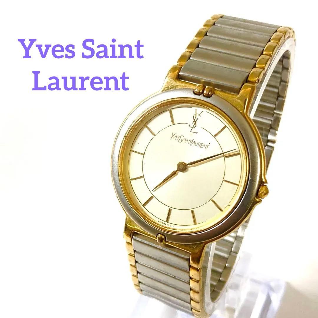 Yves Saint Laurent 腕時計 クォーツ ゴールド/グレー⭐︎
