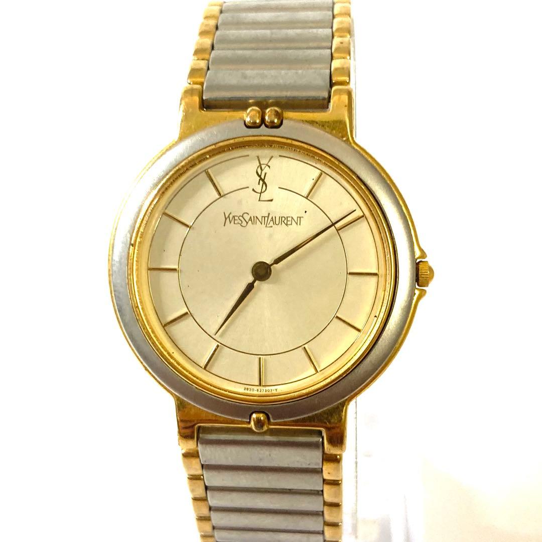 Yves Saint Laurent 腕時計 クォーツ ゴールド/グレー⭐︎