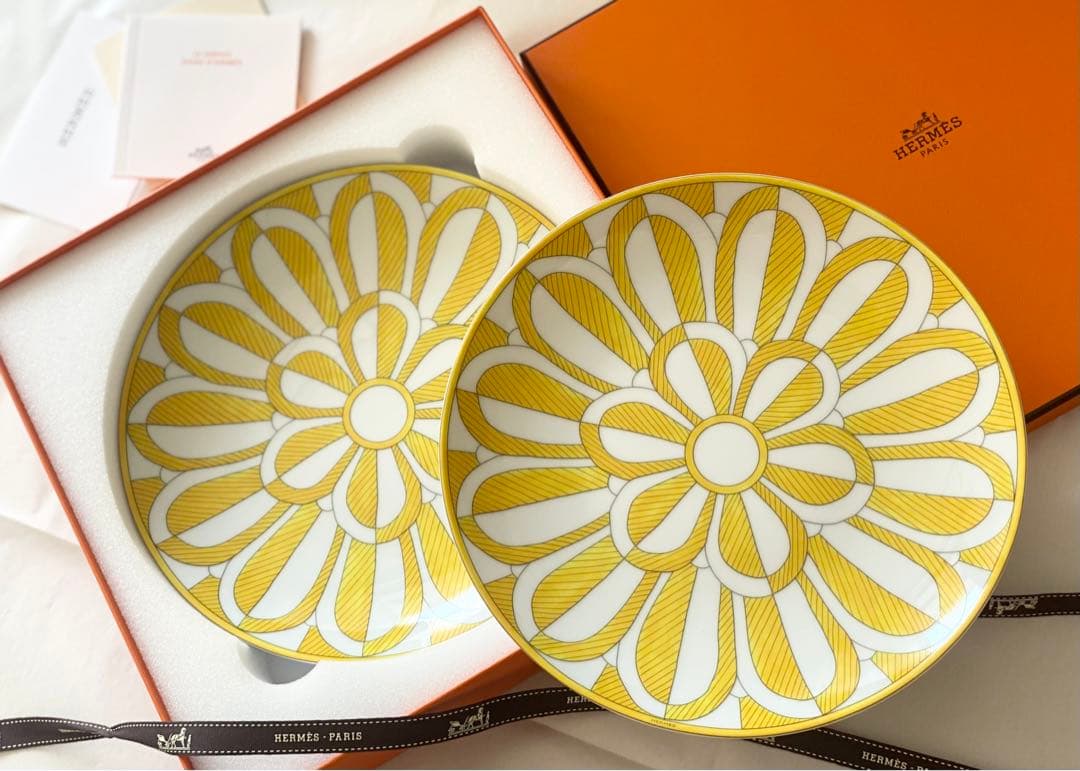 新品 HERMES エルメス　ソレイユ デザートプレート 2枚