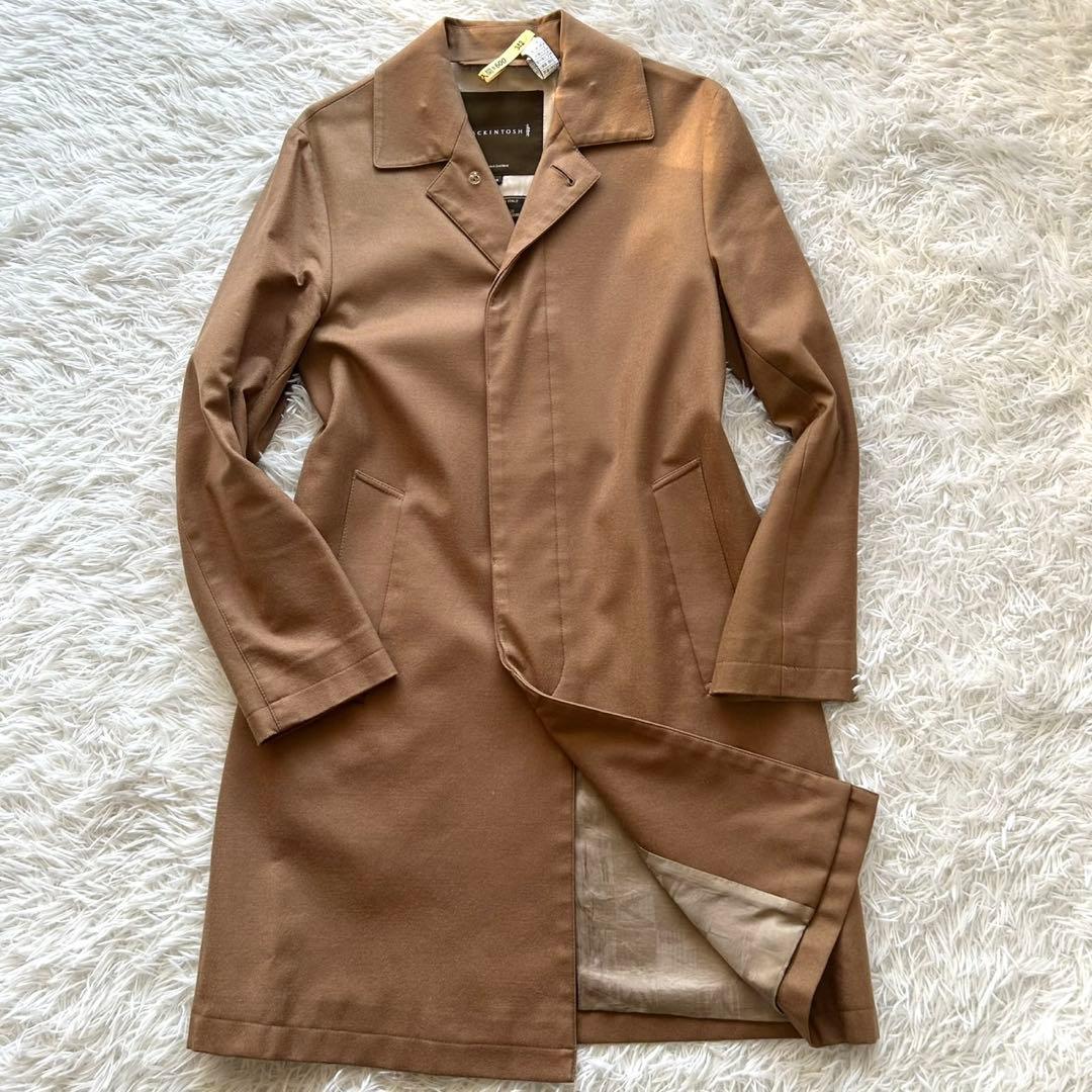 マッキントッシュロンドン　ステンカラーコート　ウール　ロロピアーナ生地　キャメル
