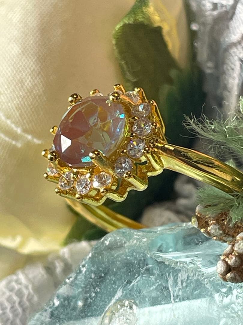 【saphiret】7㎜アンティークサフィレット　ゴールドリング