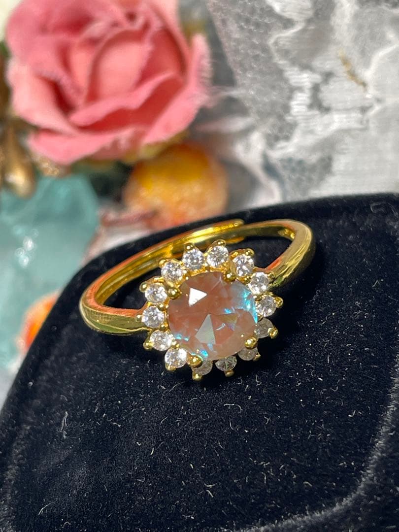 【saphiret】7㎜アンティークサフィレット　ゴールドリング