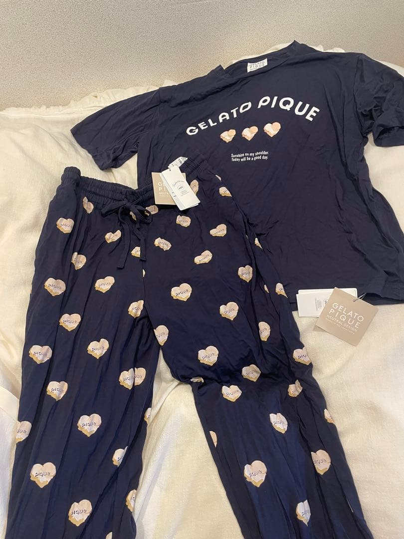 【gelato pique】アイス柄 接触冷感パジャマ(上下)