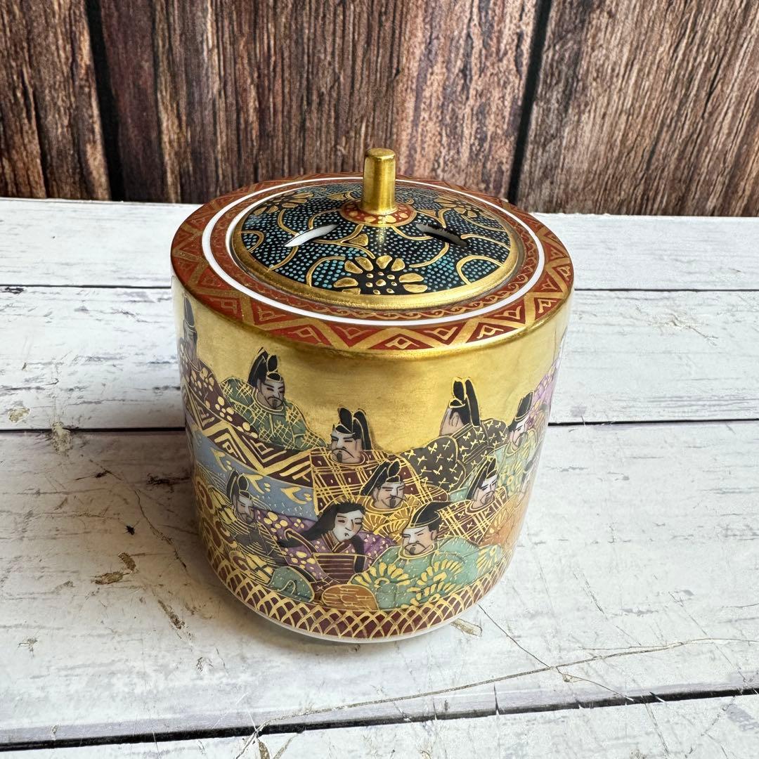 九谷焼 香炉 三十六歌仙 香器 仏具 陶器 美術保存作家