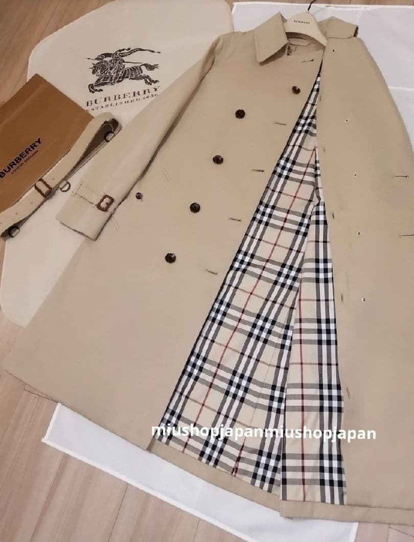 本物上質●38サイズ　BURBERRY　LONDON　トレンチコート　ハニー