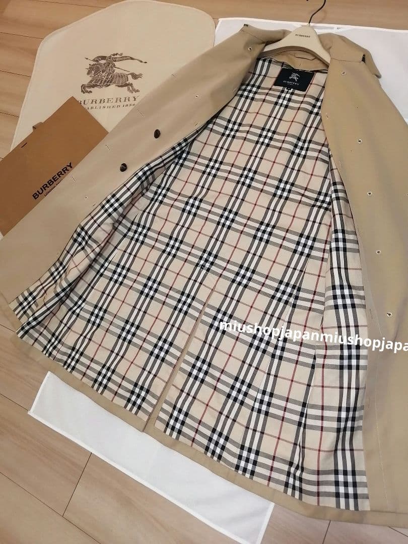本物上質●38サイズ　BURBERRY　LONDON　トレンチコート　ハニー