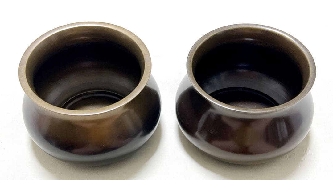 唐銅　エフゴ建水2点　茶道具