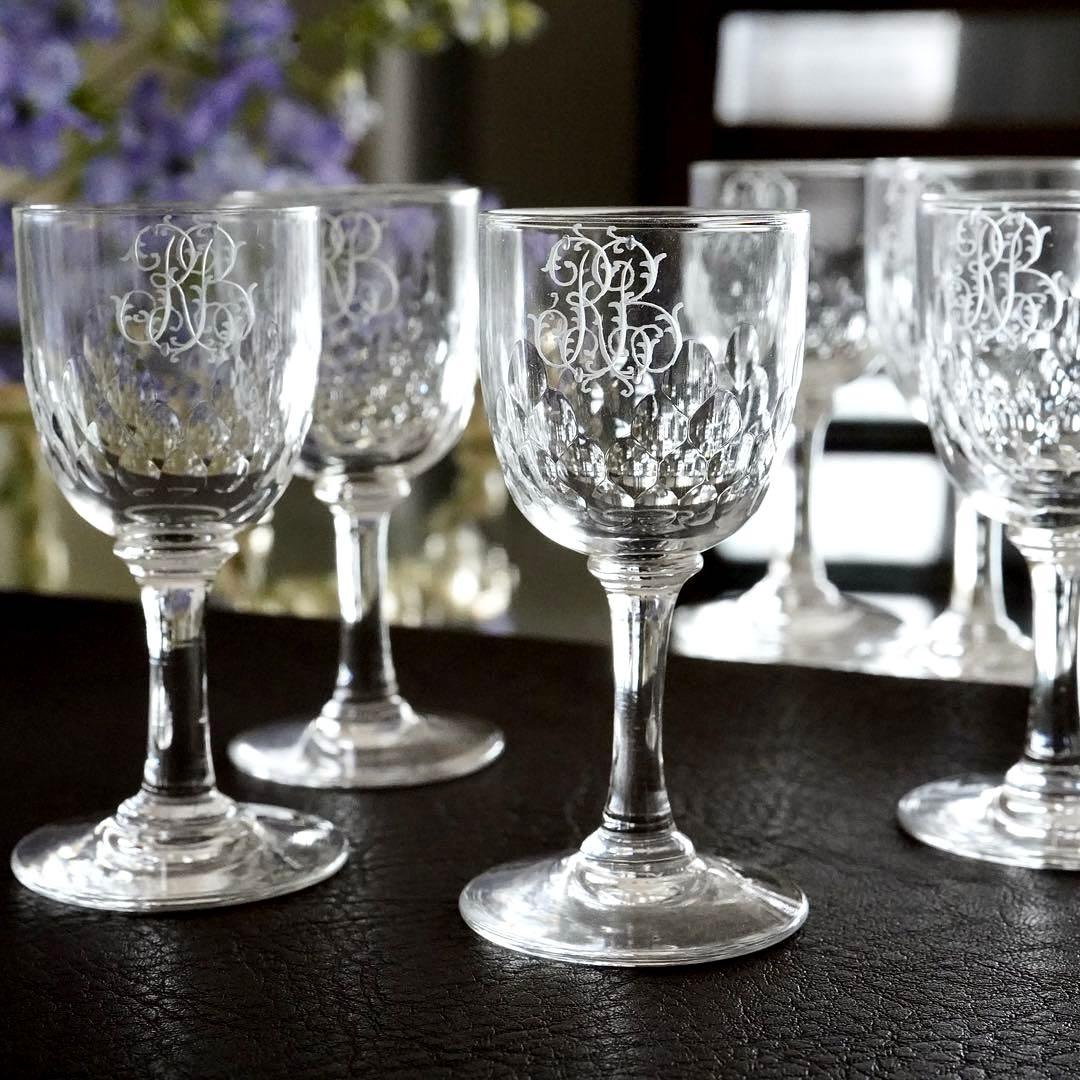 オールドバカラ リシュリュー＆モノグラム★リキュール ショットグラス 6客セット