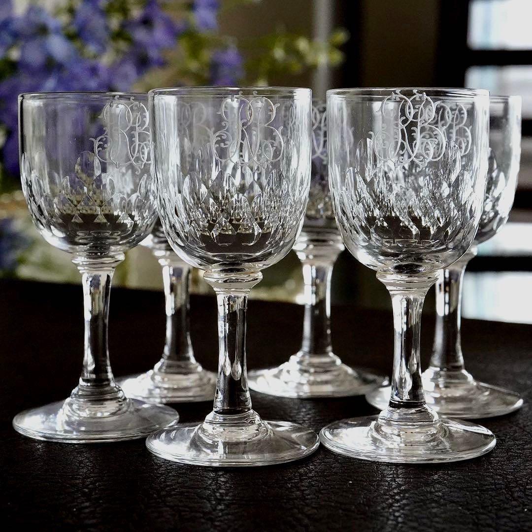 オールドバカラ リシュリュー＆モノグラム★リキュール ショットグラス 6客セット