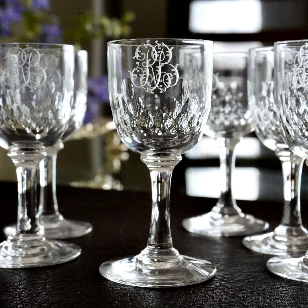 オールドバカラ リシュリュー＆モノグラム★リキュール ショットグラス 6客セット