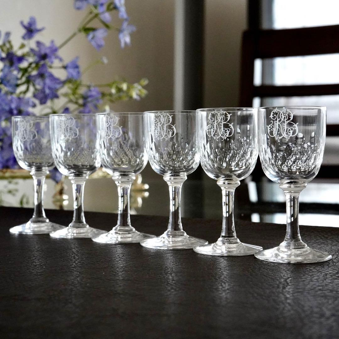 オールドバカラ リシュリュー＆モノグラム★リキュール ショットグラス 6客セット