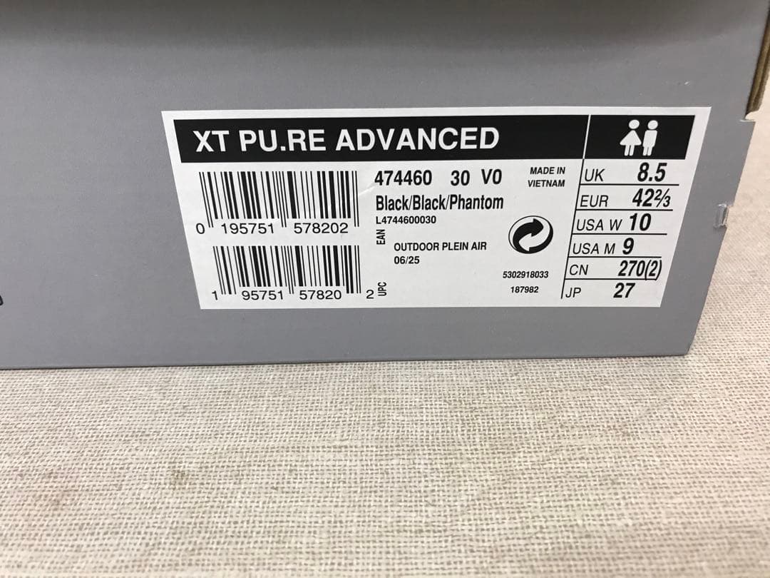 未使用品　SALOMON XT PU.RE ADVANCED 474460