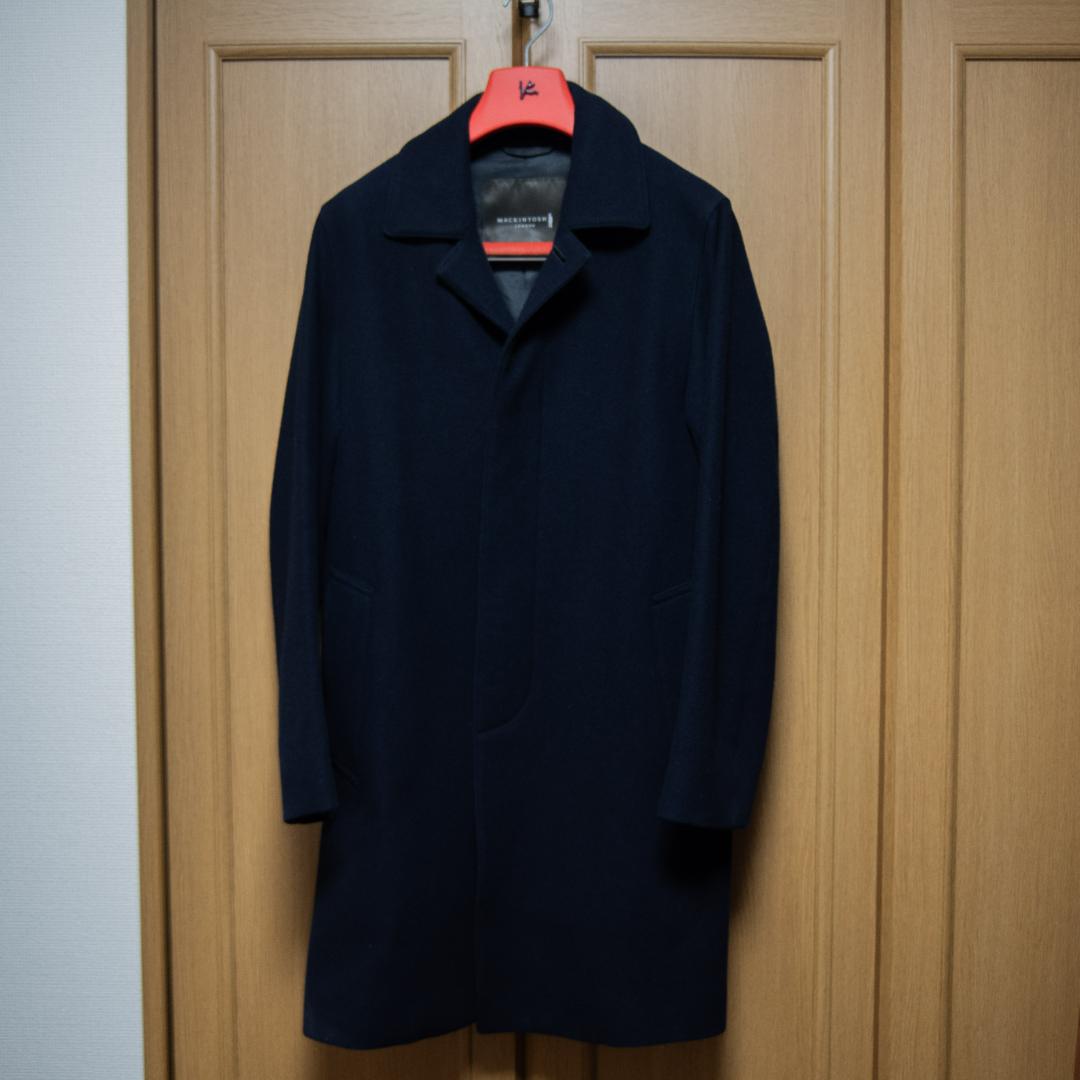 【美品】MACKINTOSH ネイビー ウールメルトンステンカラーコート38