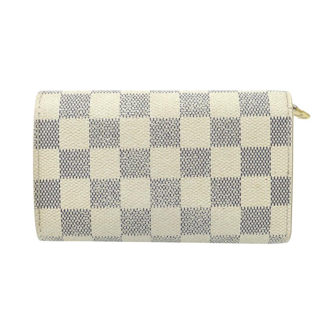 美品 ルイヴィトン 二つ折り財布 ダミエ アズール トレゾール N61744