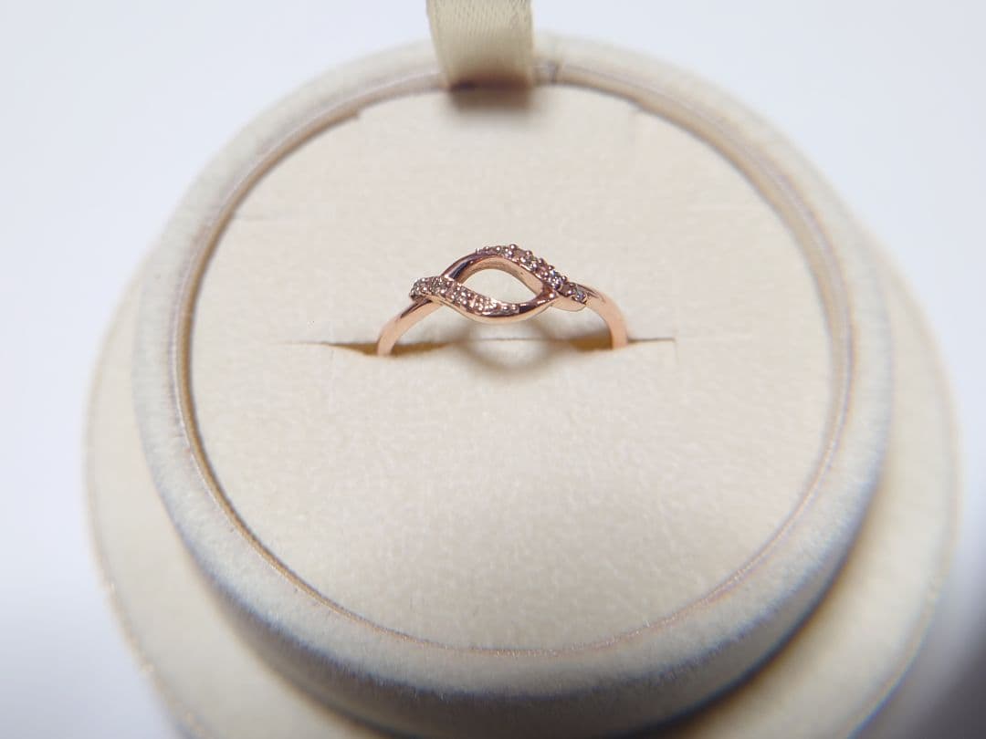 4℃ EAUDOUCE オデュース K10 ツイストデザインリング