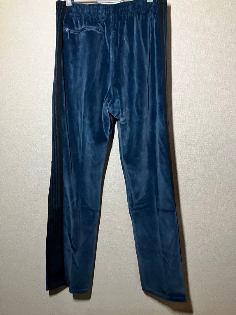 NEEDLES ナロートラックパンツ ベロア Blue