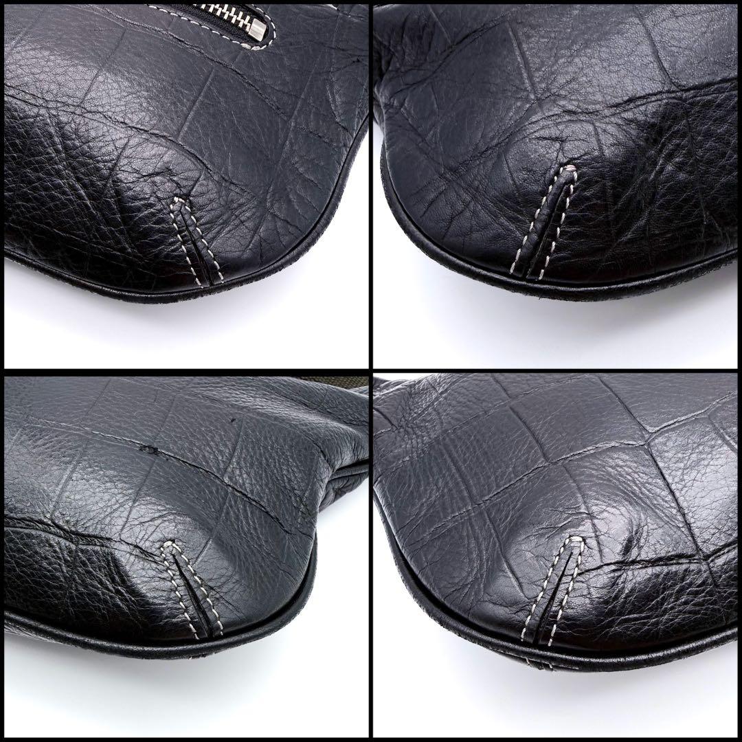 【極美品】aniary アニアリ　クロコ型押し　ボディバッグ　スリングバッグ