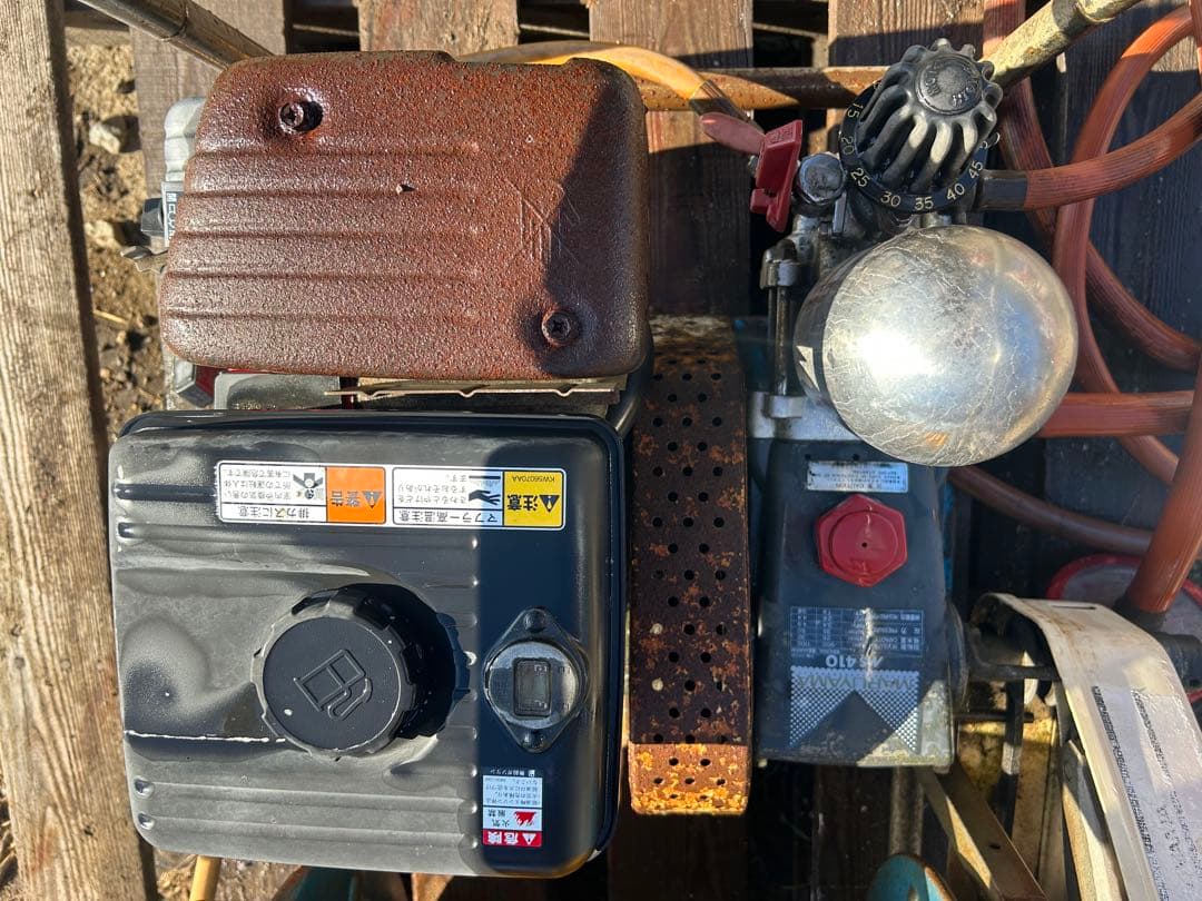 宮崎　丸山　セット動噴 自動整列巻取 MS410 6馬力 　動力噴霧器 散布機