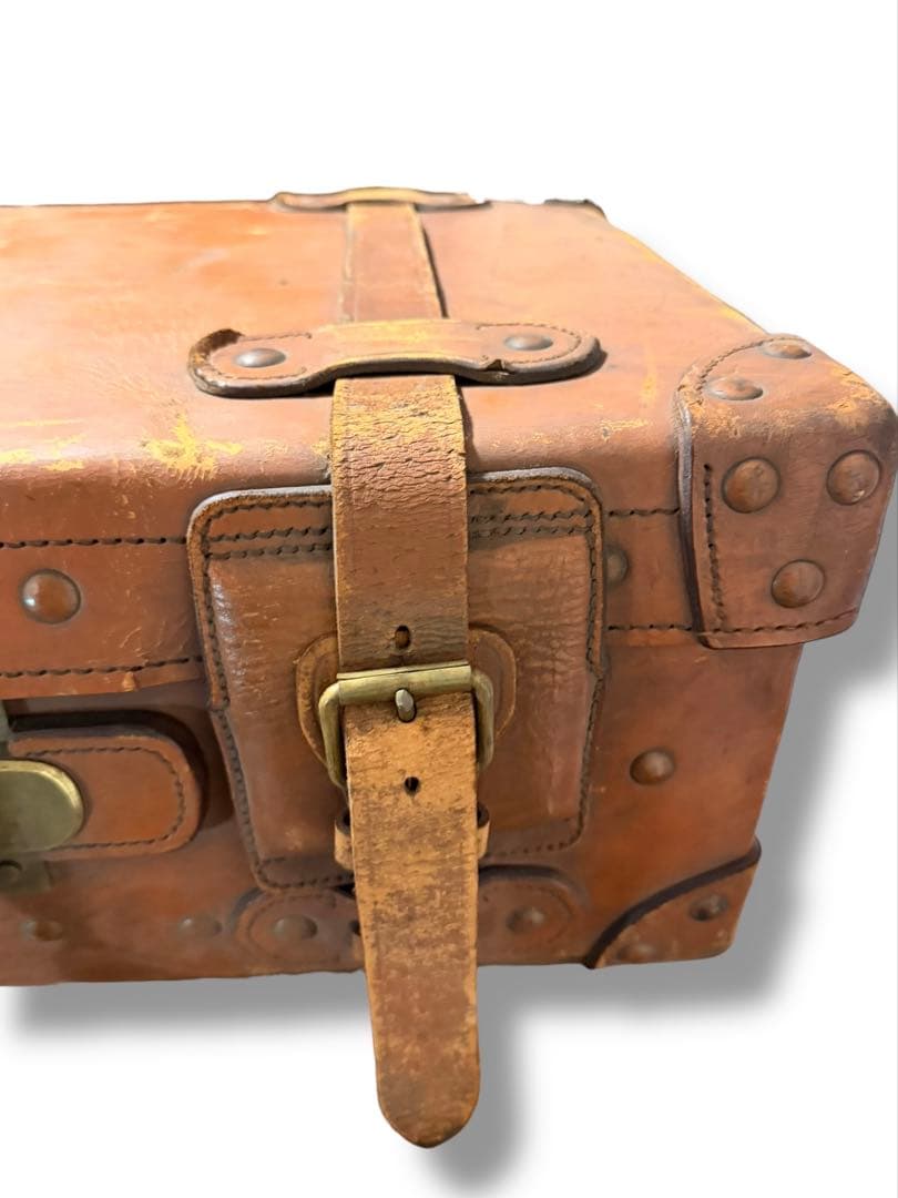 #明治〜大正 当時物 ヴィンテージ トランクケース 革製 旅行用スーツケース