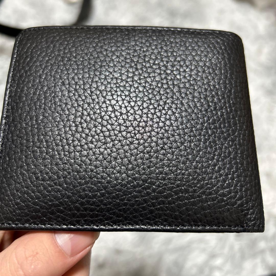 【美品】DIESEL ディーゼル 二つ折り財布　ブラック レザー
