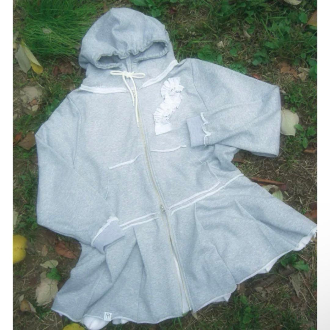 ジャケット・アウター doublezip pleated onepiece GRAY tieme