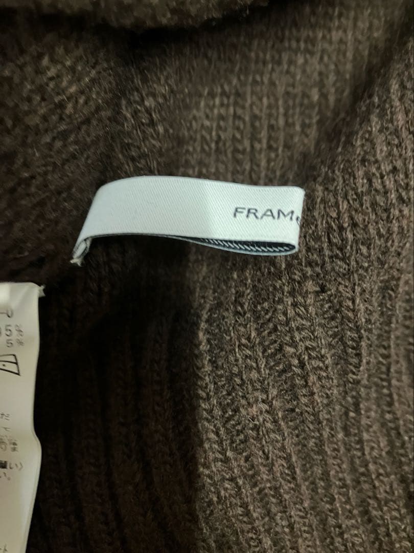 FRAMeWORK AQUAタートルプルオーバー　ブラウン　茶　カシミヤ混
