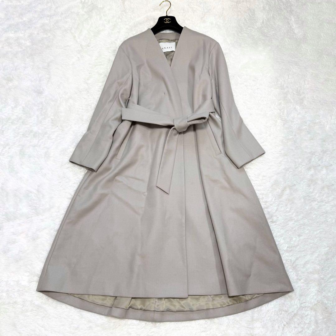 【美品✨】アナイ　スーパー120サキソニーノーカラーコート　38