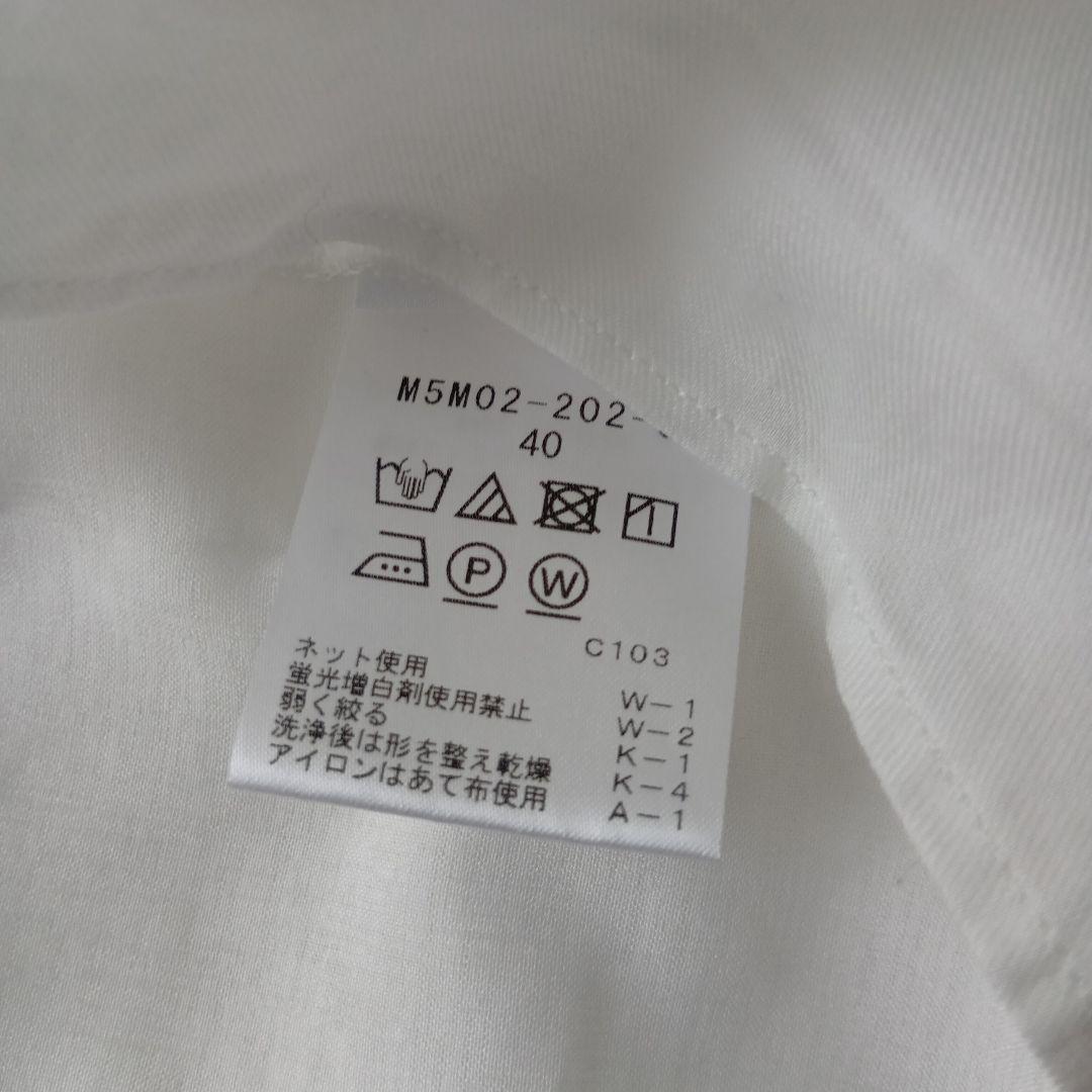 【未使用に近い】EPOCA ホワイト フリル 半袖シャツ　40