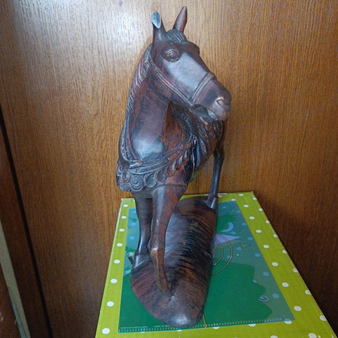 木製　　馬の置き物