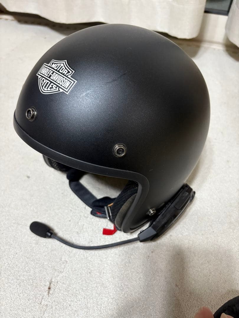 Harley-Davidson ジェットヘルメット マットブラック　インカム付き