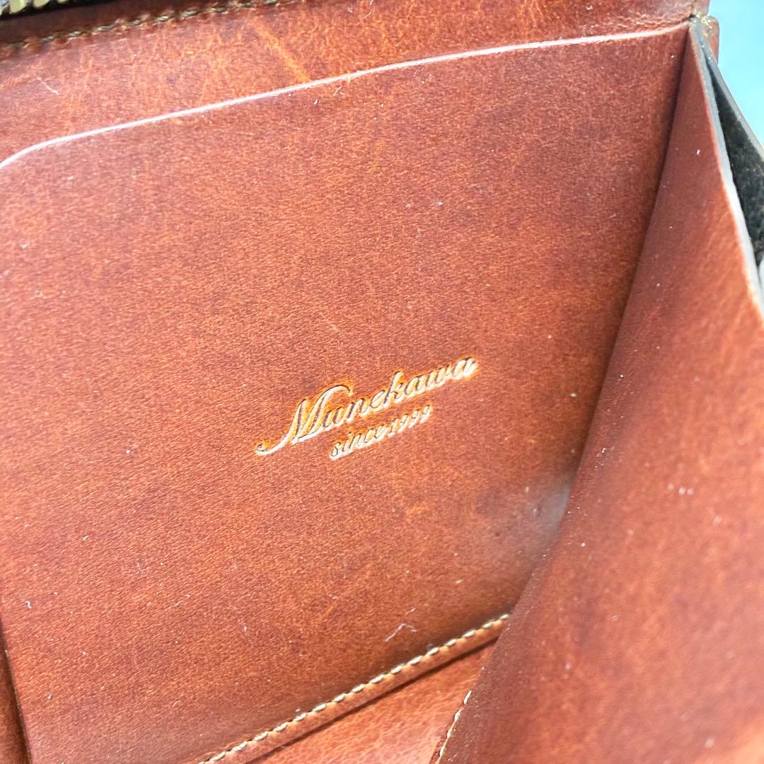 【美品】　ムネカワ　L字ファスナー財布　ホーウィンシェルコードバン　バーガンディ