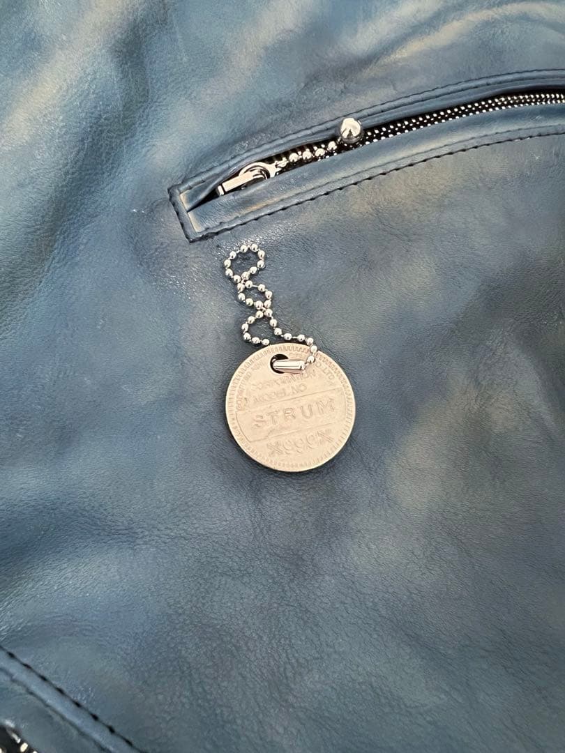 【メンテナンス済み】STRUMダブルライダース BLUE GREEN サイズS