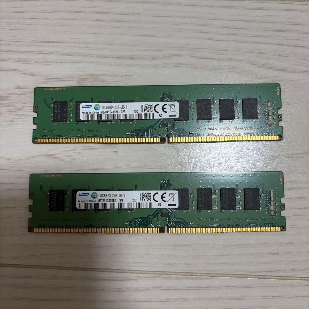 DDR4　Samsung 8GB 2Rx8 PC4-2133P-UB0-10