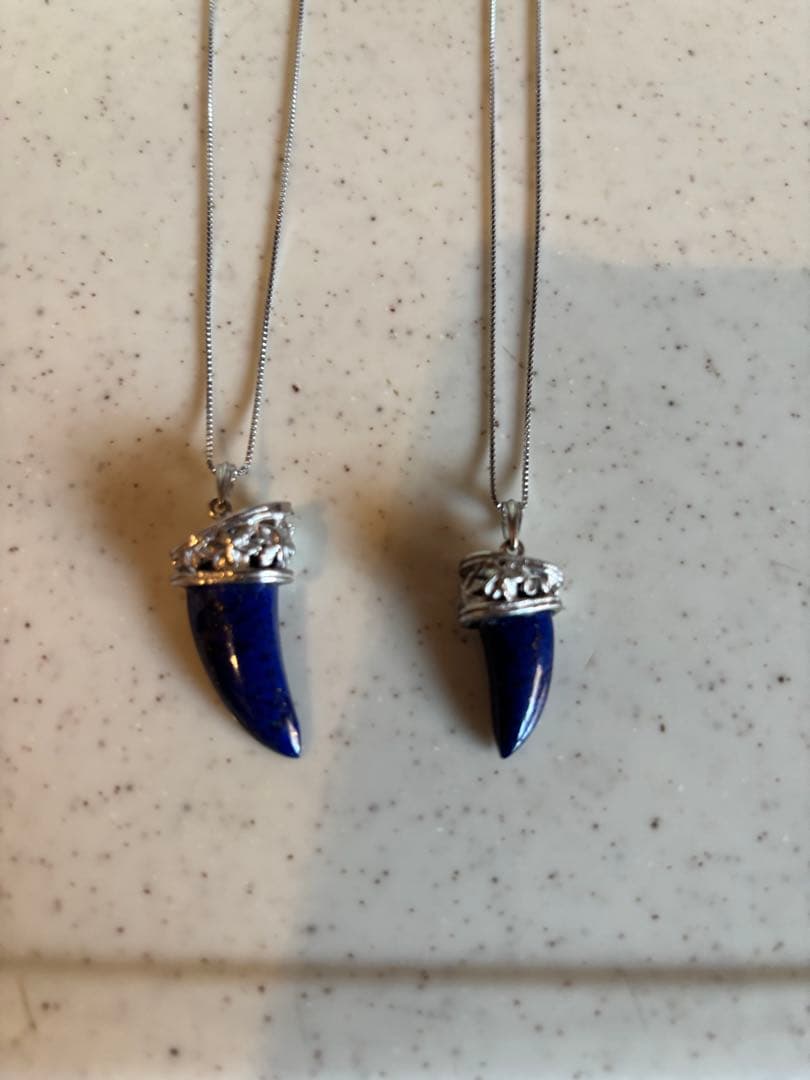 ラピスラズリ トライバルペンダント 2個セット