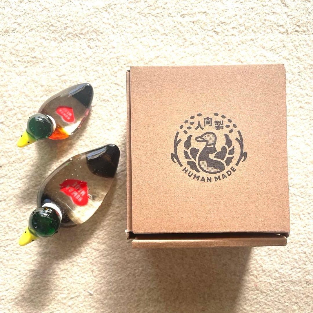 【新品】HUMAN MADE DUCK PAIR GLASS FIGURINE