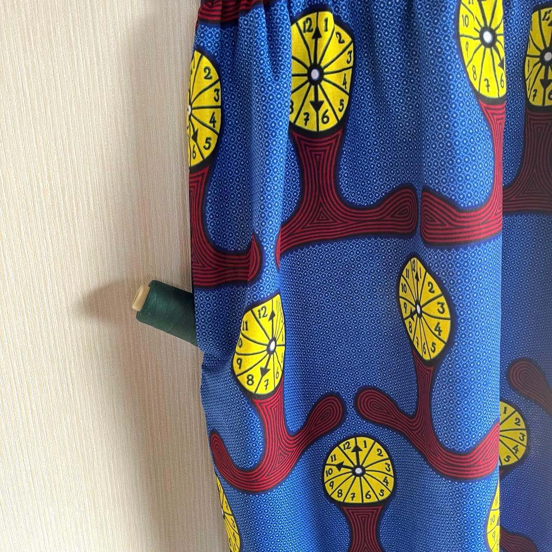 【専用品】アフリカ布　アフリカンプリント　ノンスリーブワンピース