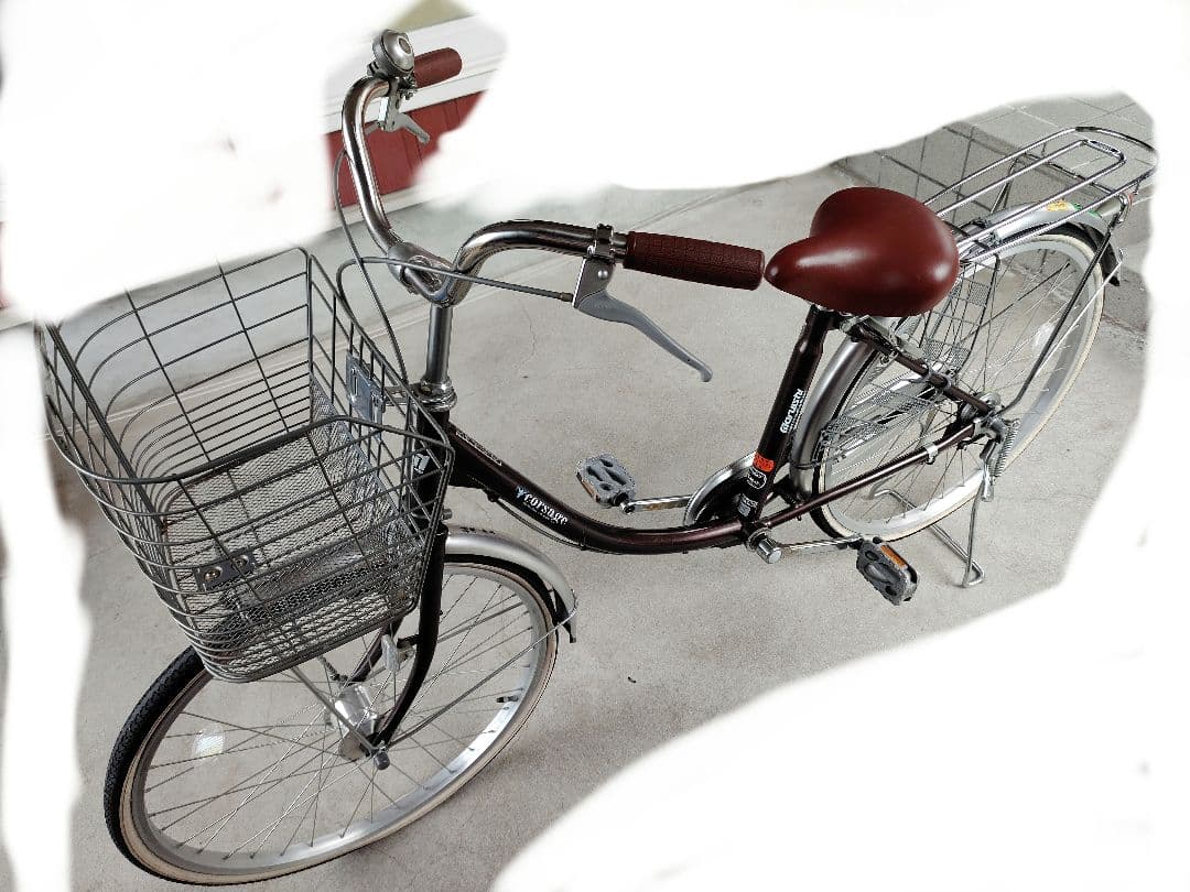 【たのメル便】マルイシ　自転車　シティサイクル 24インチ ブラウン　引取相談可