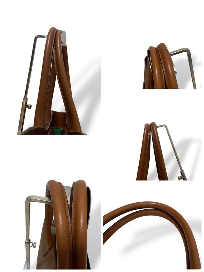 【美品】ボルドリーニセレリア　トートバッグ　オールレザー　キャメル　ロゴ型押し