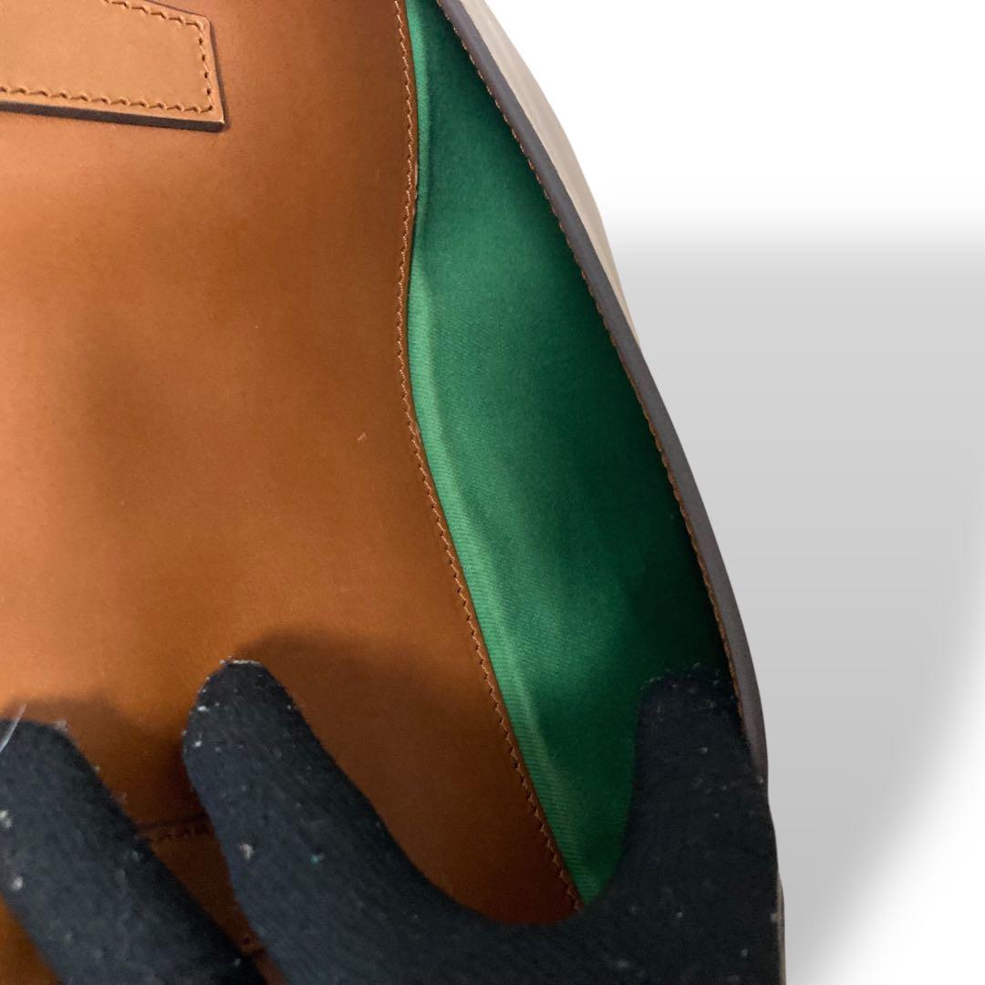 【美品】ボルドリーニセレリア　トートバッグ　オールレザー　キャメル　ロゴ型押し