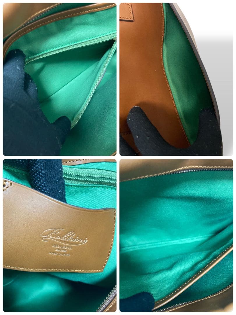 【美品】ボルドリーニセレリア　トートバッグ　オールレザー　キャメル　ロゴ型押し