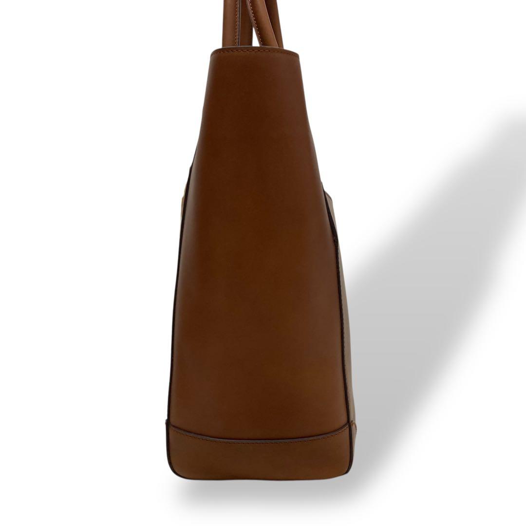 【美品】ボルドリーニセレリア　トートバッグ　オールレザー　キャメル　ロゴ型押し