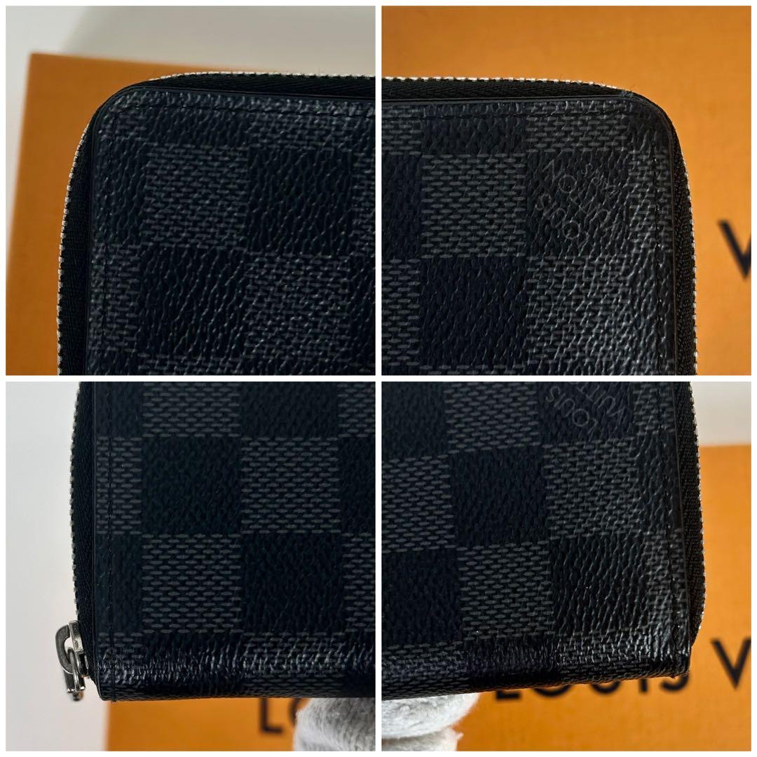 極美品 ダミエグラフィット ジッピーパース ケース・小銭 RFID