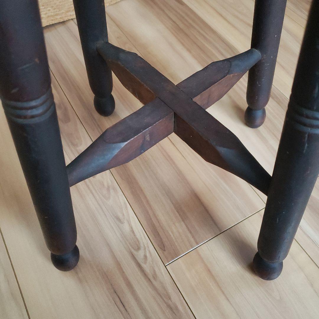 スツール 古い木製の椅子 古家具 レトロ アンティーク 木製 丸椅子 古椅子