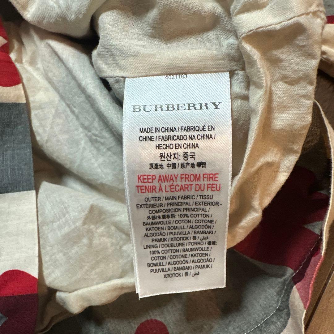 バーバリーチルドレンワンピース 美品1度使用ハートノバチェック3Y 98