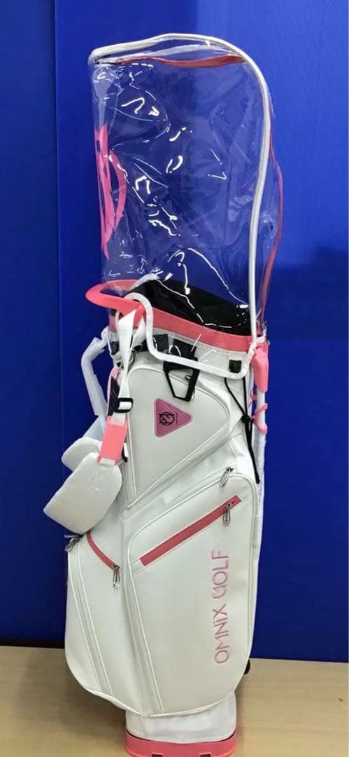 OMNIX GOLF スタンドキャディバック　白×ピンク