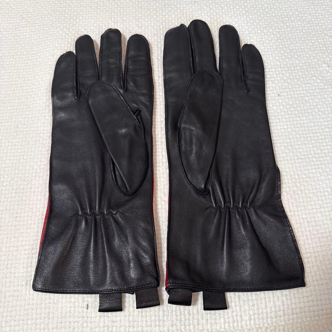 Lewis Leathers レザー手袋 赤黒　Lサイズ