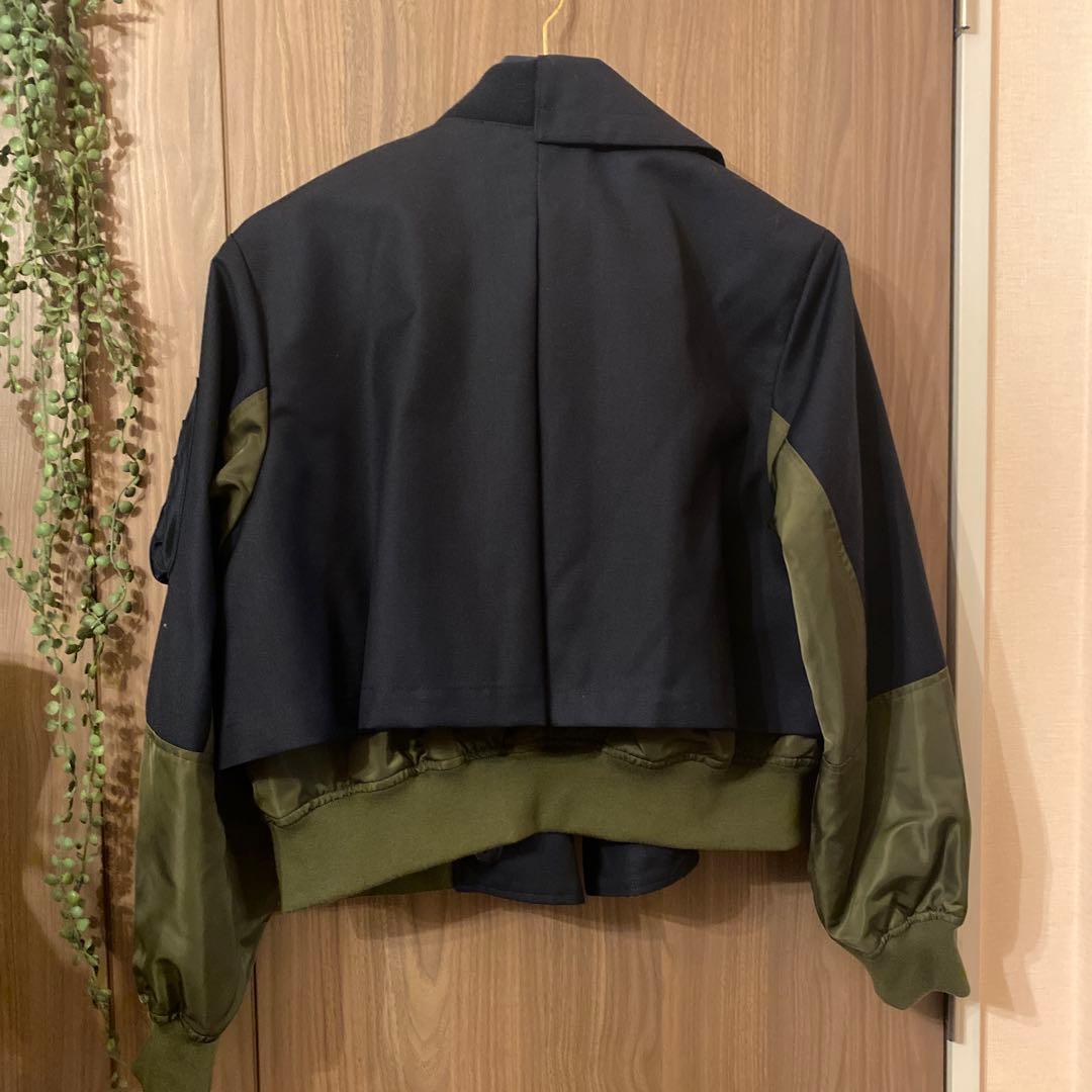 AULA AILA ショートトレンチ　MA1 ネイビー・オリーブバイカラー